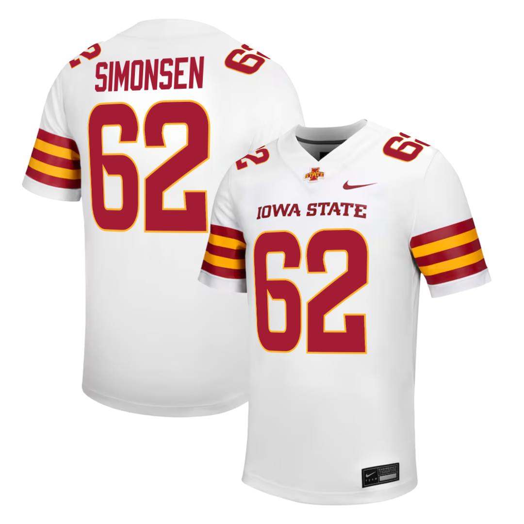 Iowa State Cyclones NIKE NIL Football Jersey White