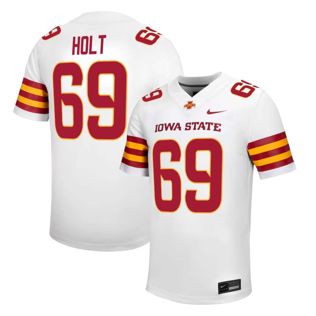 Iowa State Cyclones NIKE NIL Football Jersey White