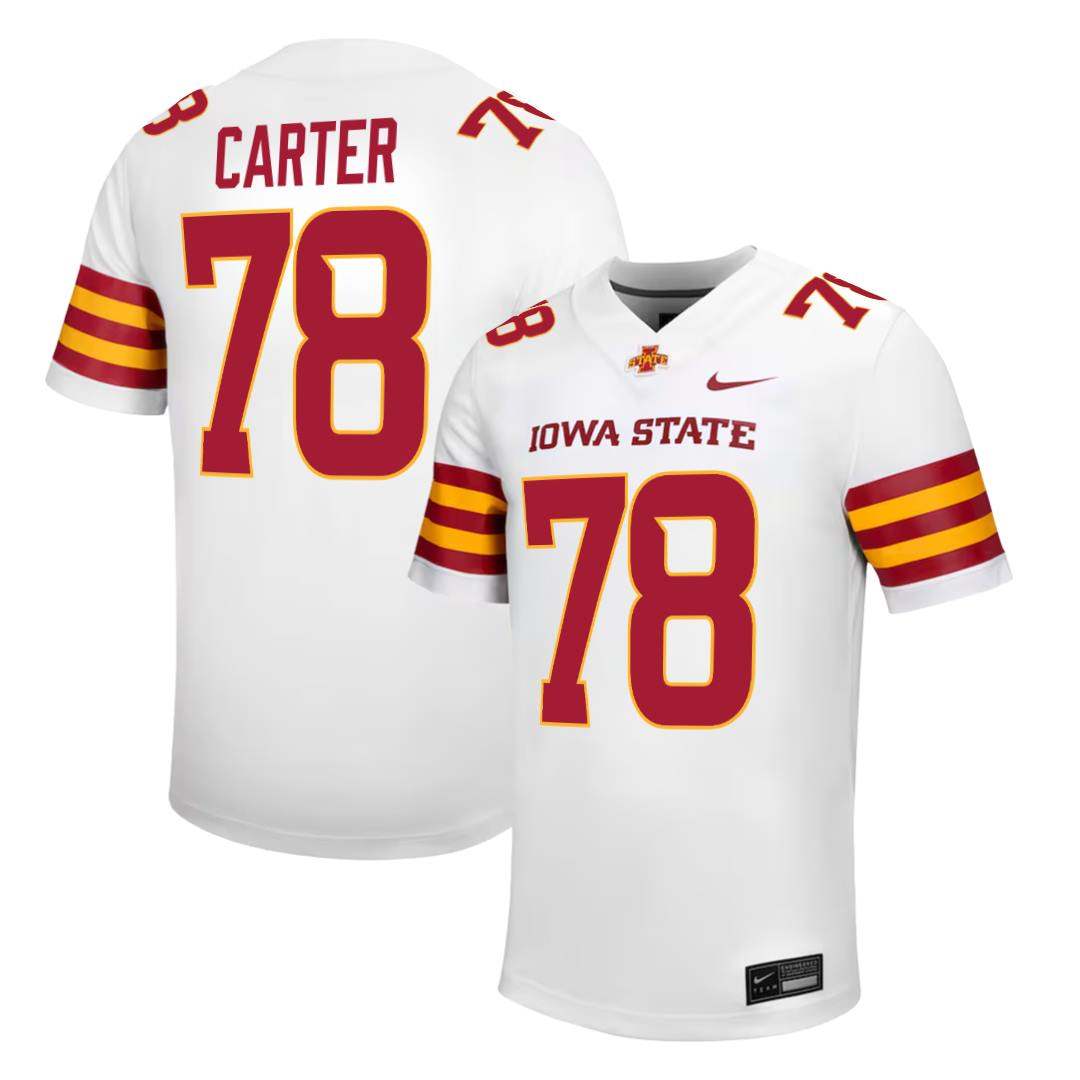 Iowa State Cyclones NIKE NIL Football Jersey White