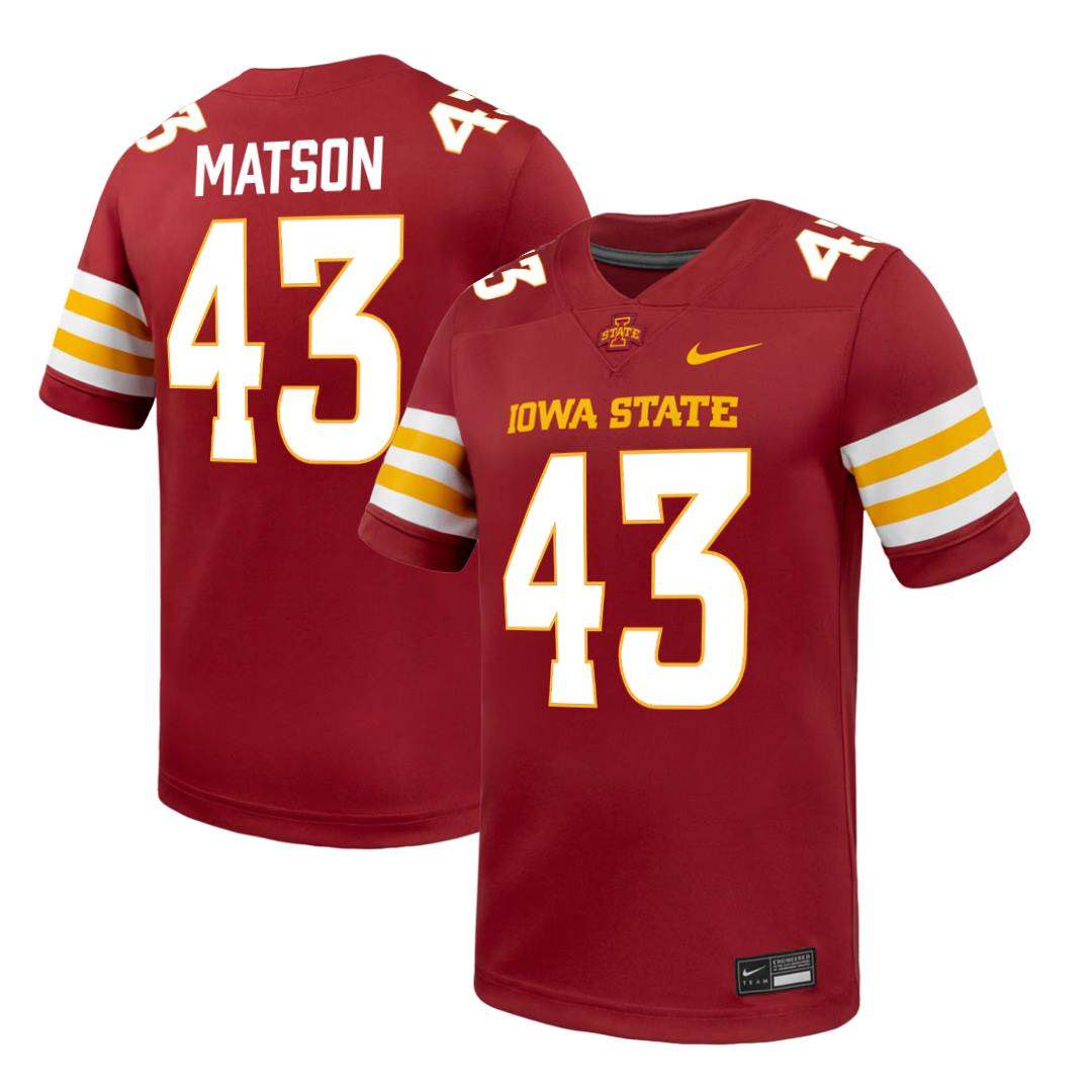 Iowa State Cyclones NIKE Red NIL Football Jersey