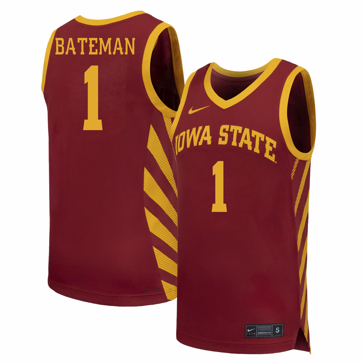 Iowa State Cyclones NIKE NIL Men's Basketball Jersey Crimson