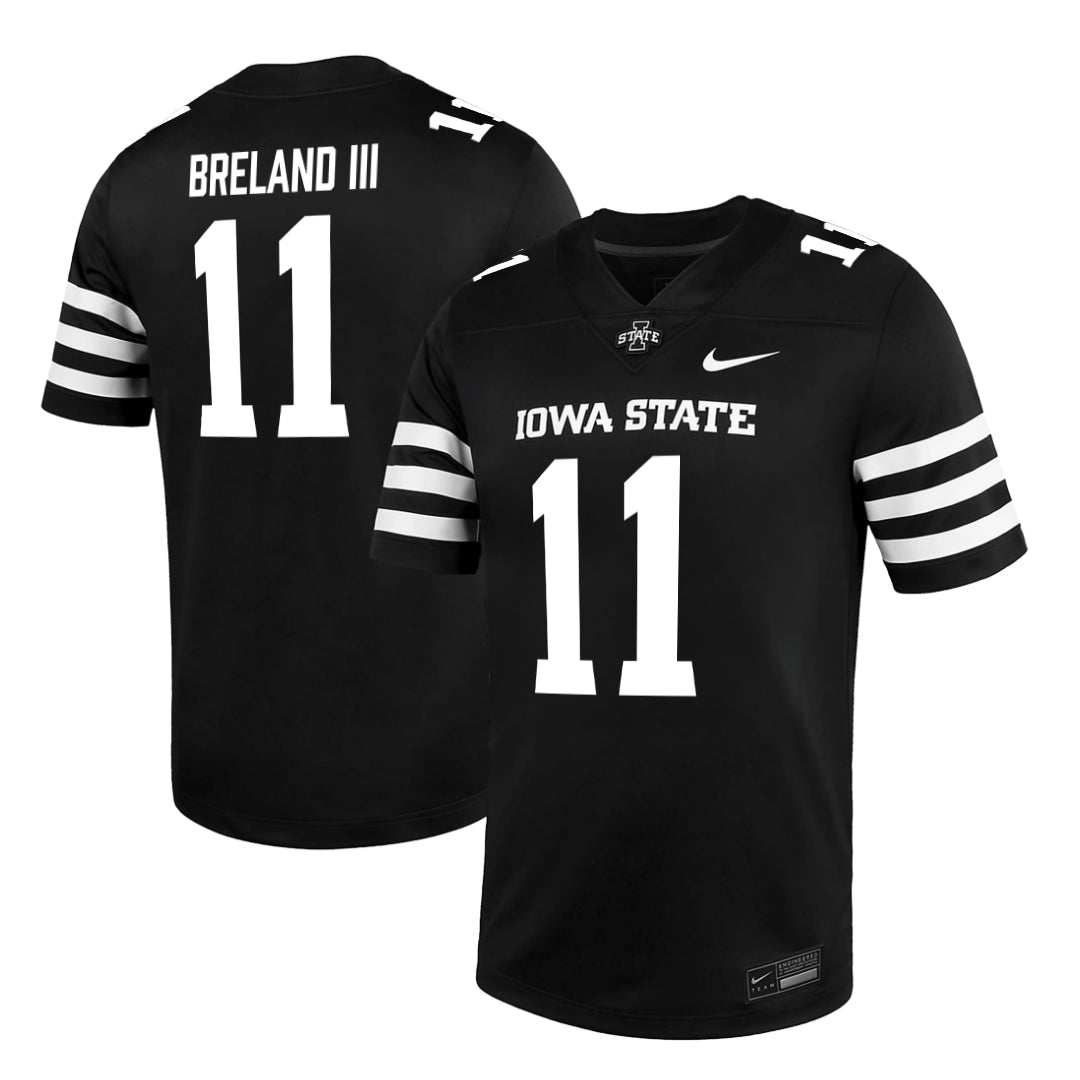 Iowa State Cyclones NIKE NIL Football Jersey Black