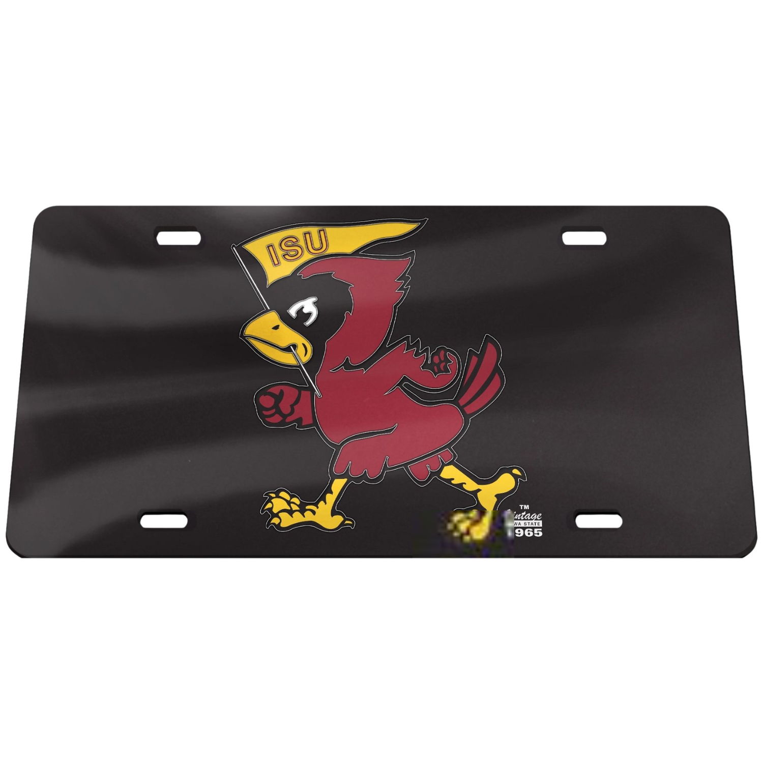 Iowa State Cyclones Vintage Cy Black License Plate
