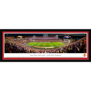 Iowa State Cyclones Football Panoramic Picture - Jack Trice Stadium Fan Cave Decor Select Frame Night