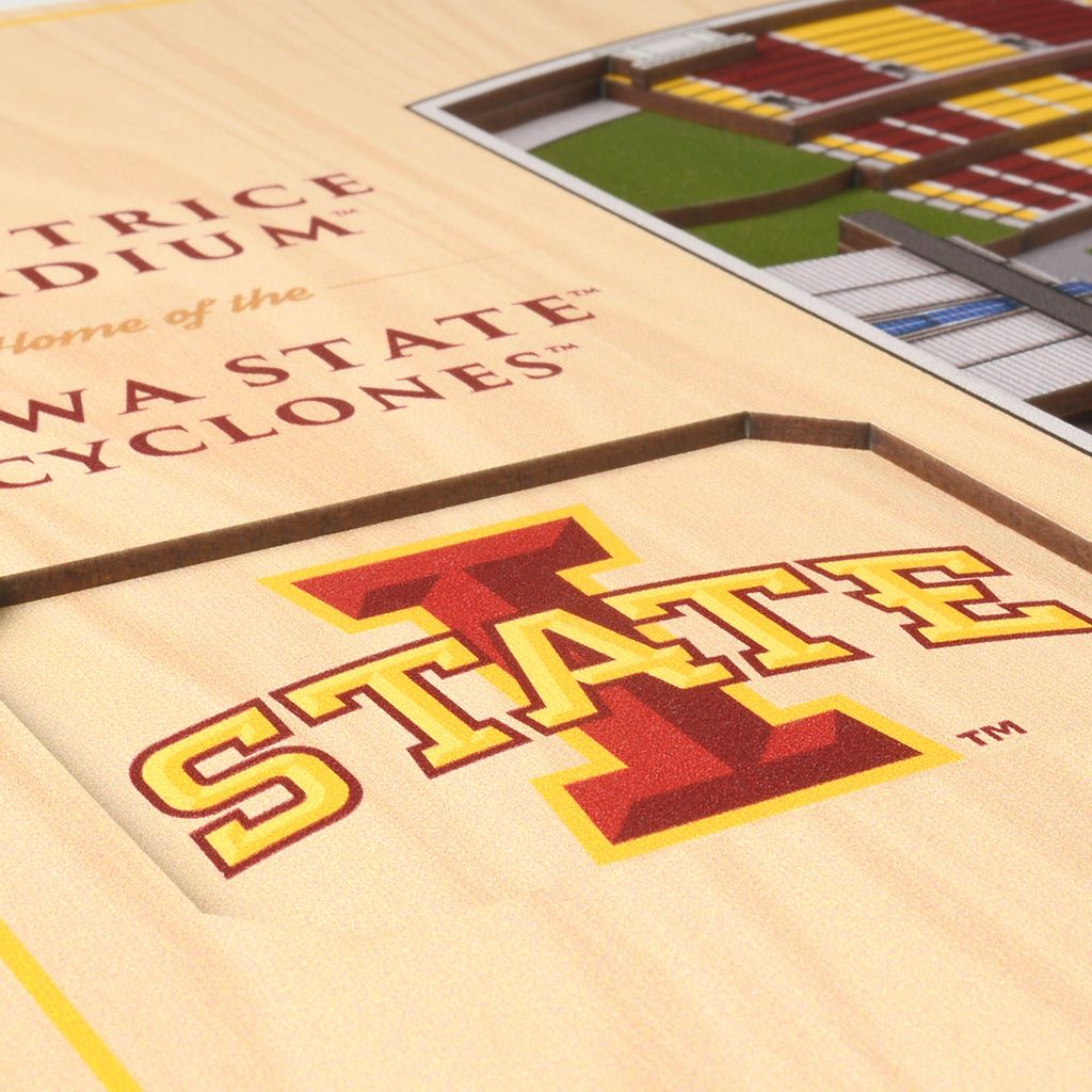 Iowa State Cyclones 5-Layer StadiumView 3D Wall Art - Jack Trice Stadium