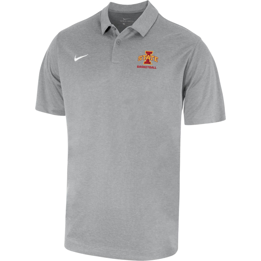 Iowa State Basketball Men's Grey Nike Polo