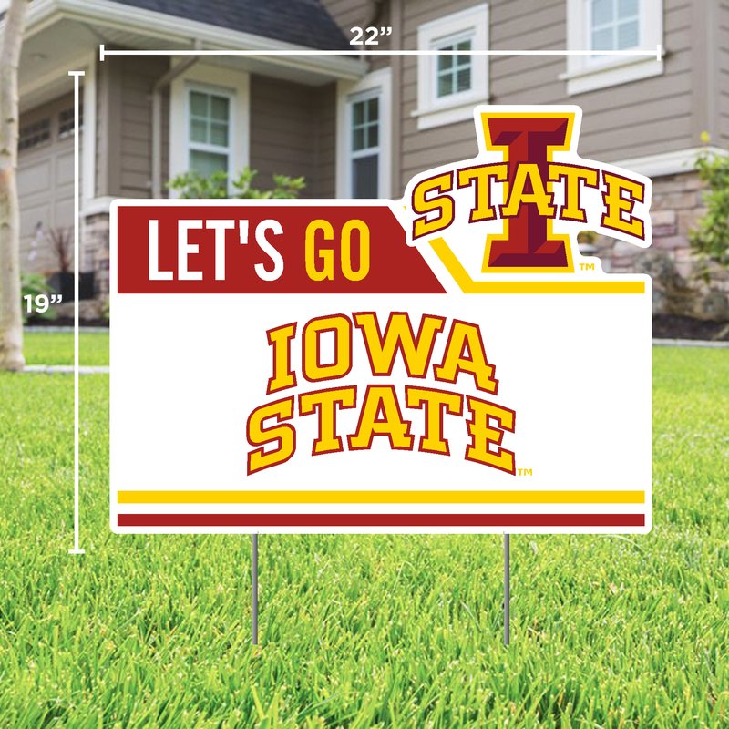 Iowa State Cyclones "Let's Go Iowa State" Lawn Sign