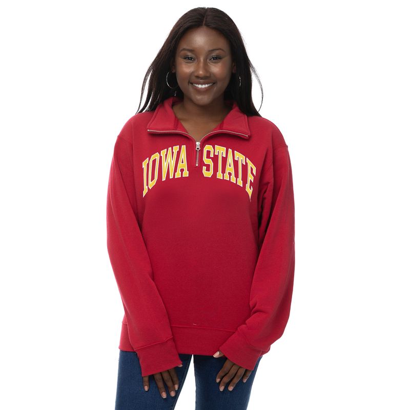 Iowa State Women's Suede Quarter-Zip Sweatshirt