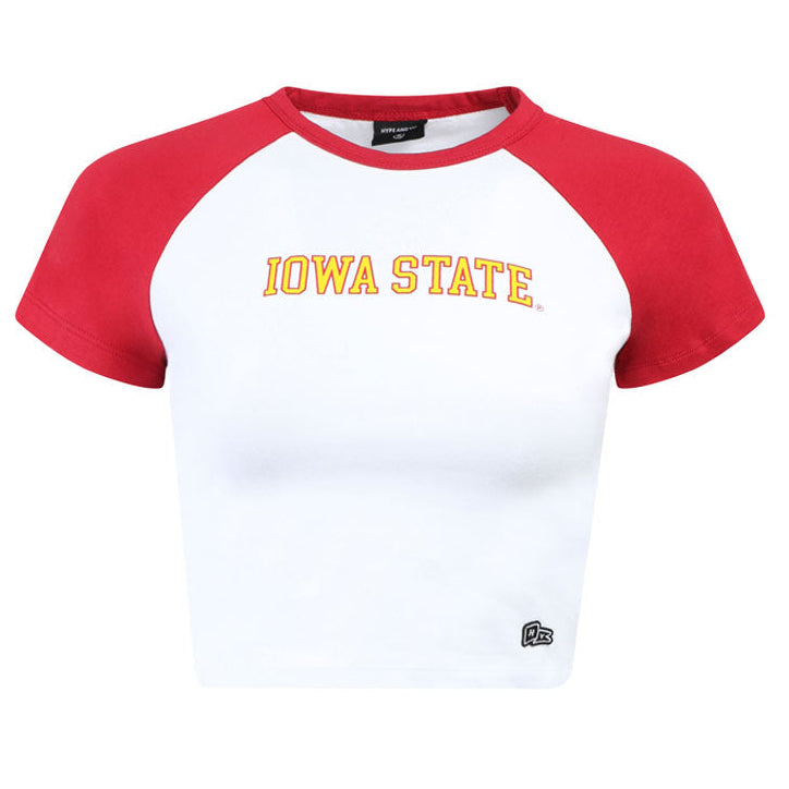 Iowa State Shirt Women's Red/White Cropped