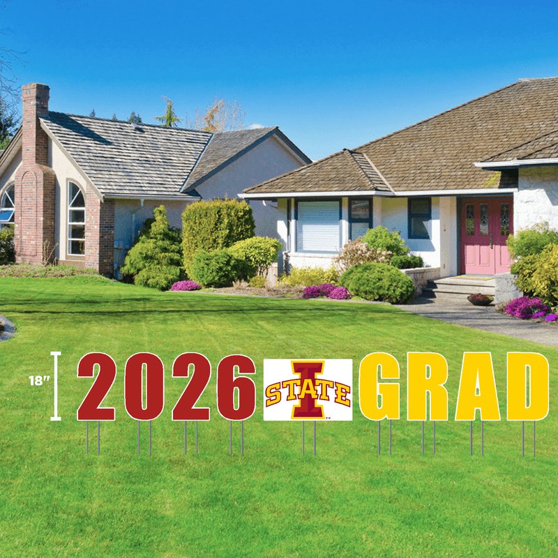 Iowa State Cyclones "2026 Logo Grad" Large Lawn Sign