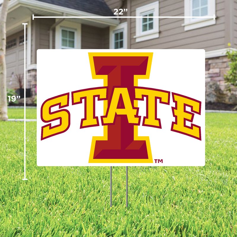 Iowa State Cyclones State Arch Logo Lawn Sign