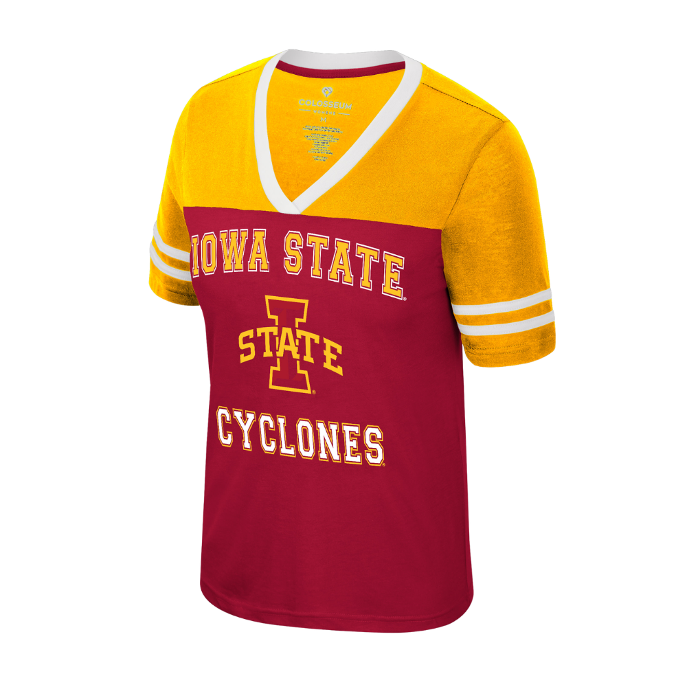 Iowa State Women's Cardinal & Gold I-State V-Neck Top