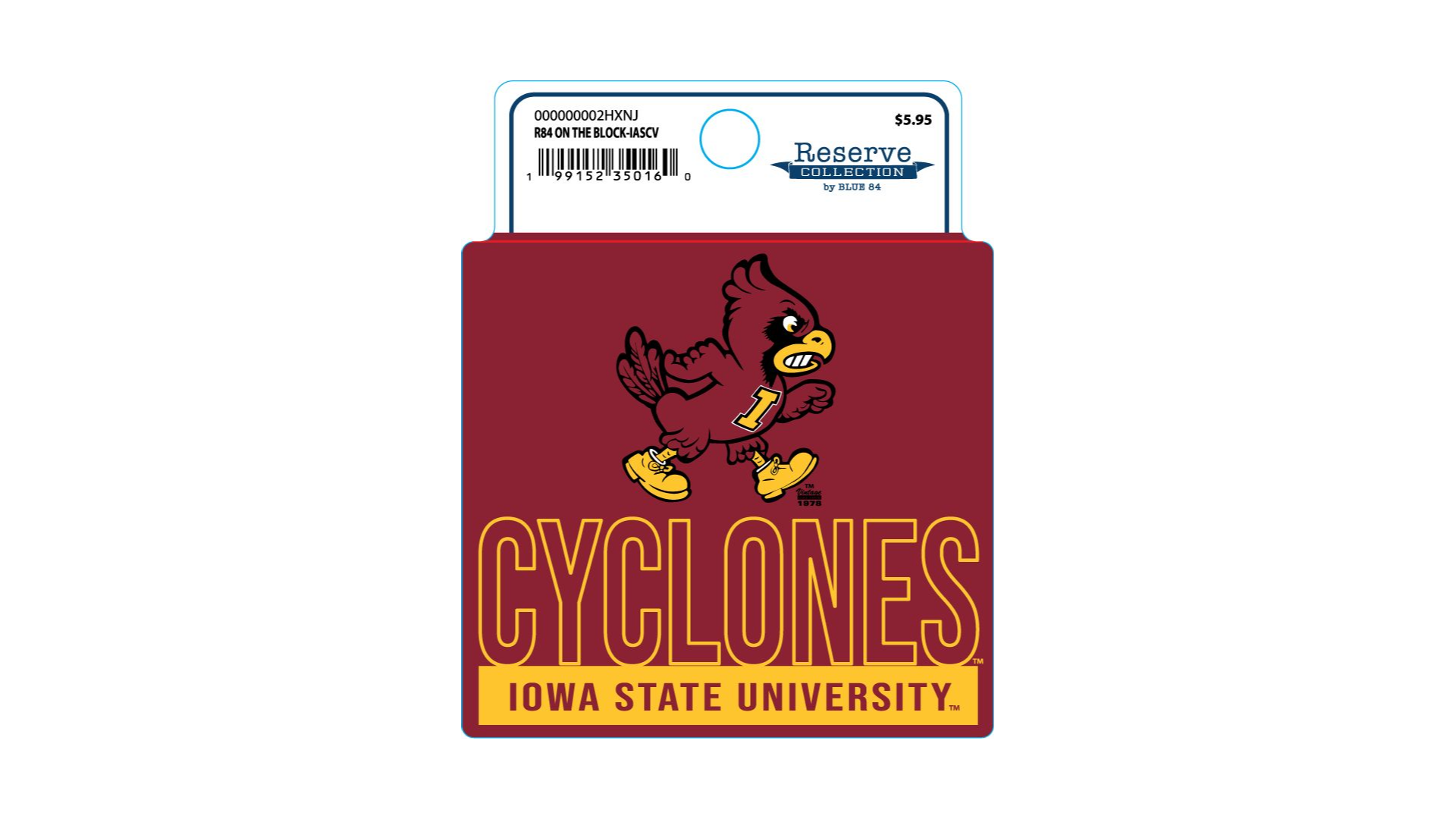 Iowa State Cyclones Blue 84 Vault Full Size Sticker