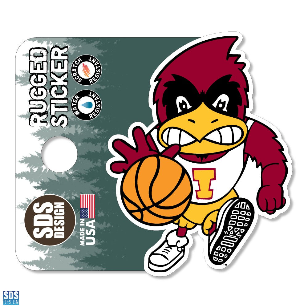 Iowa State Vintage Basketball Cy Sticker 2"