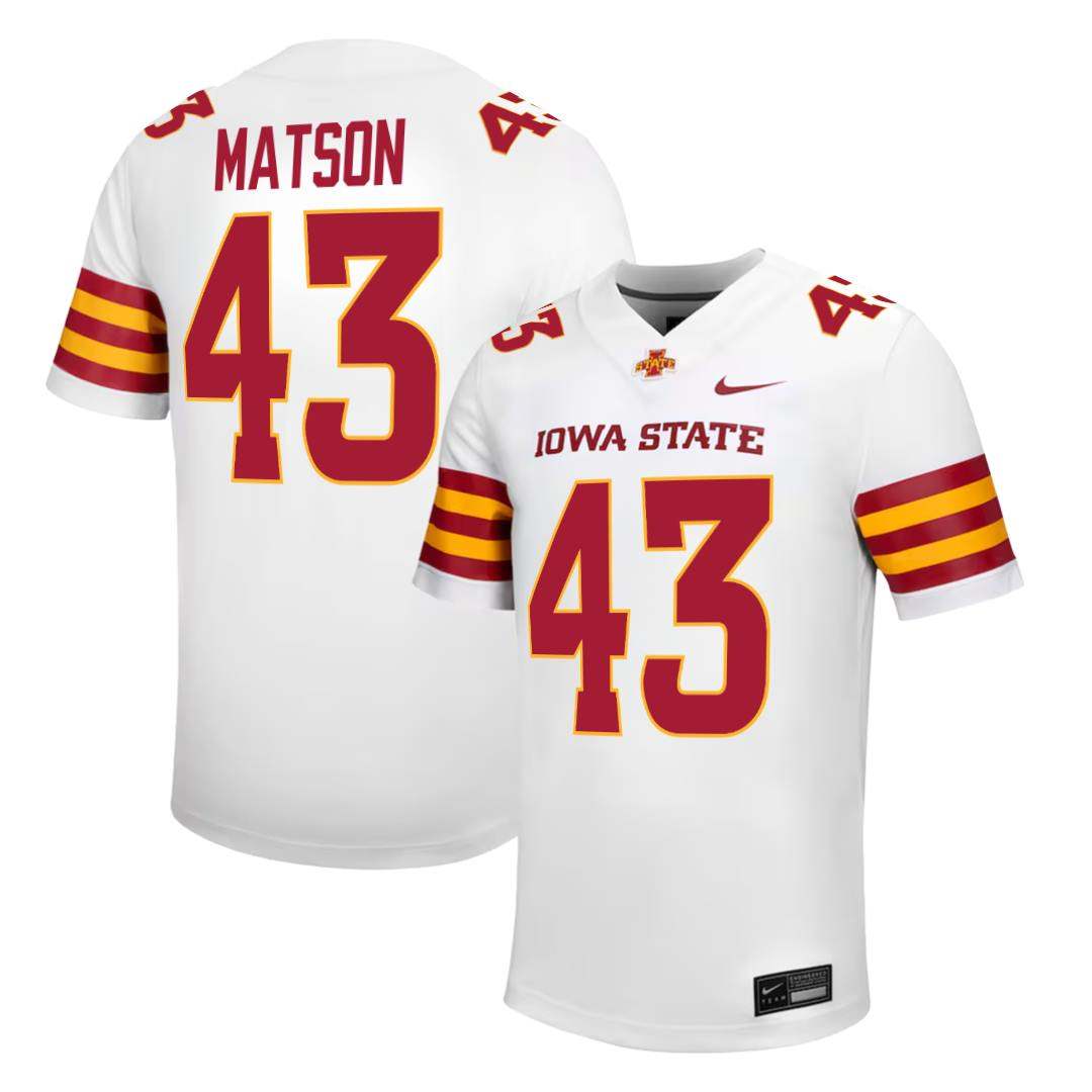 Iowa State Cyclones NIKE NIL Football Jersey White