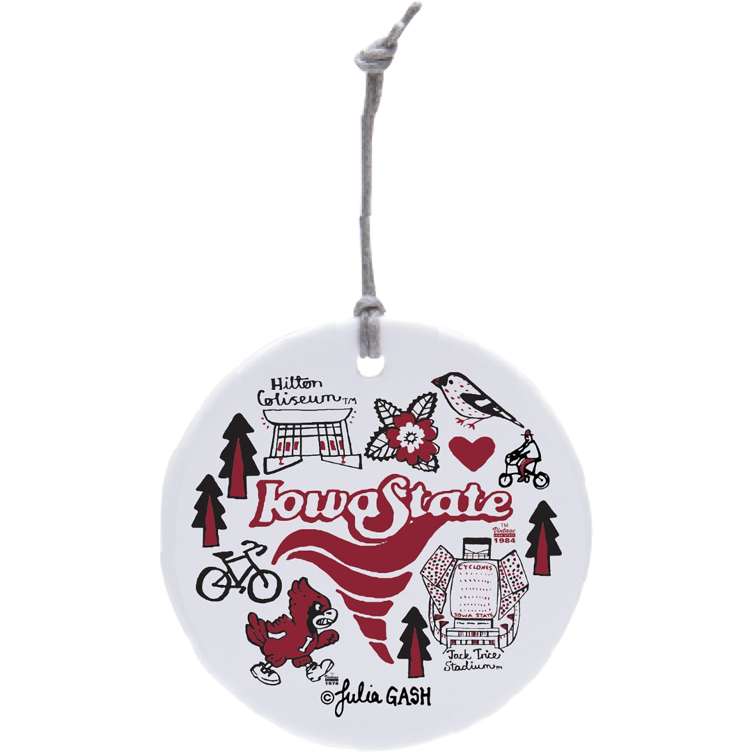 Iowa State Cyclones Julia Gash Circle Ornament