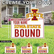 Iowa State Cyclones "Congratulations (Your Name)" Iowa State Bound Lawn Sign