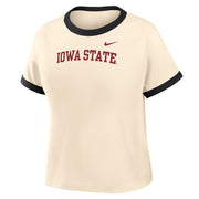 Iowa State Women's Crop Ringer Tee