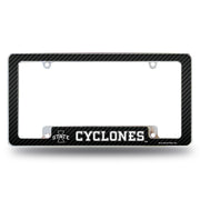 Iowa State License Plate Frame Black Carbon Fiber