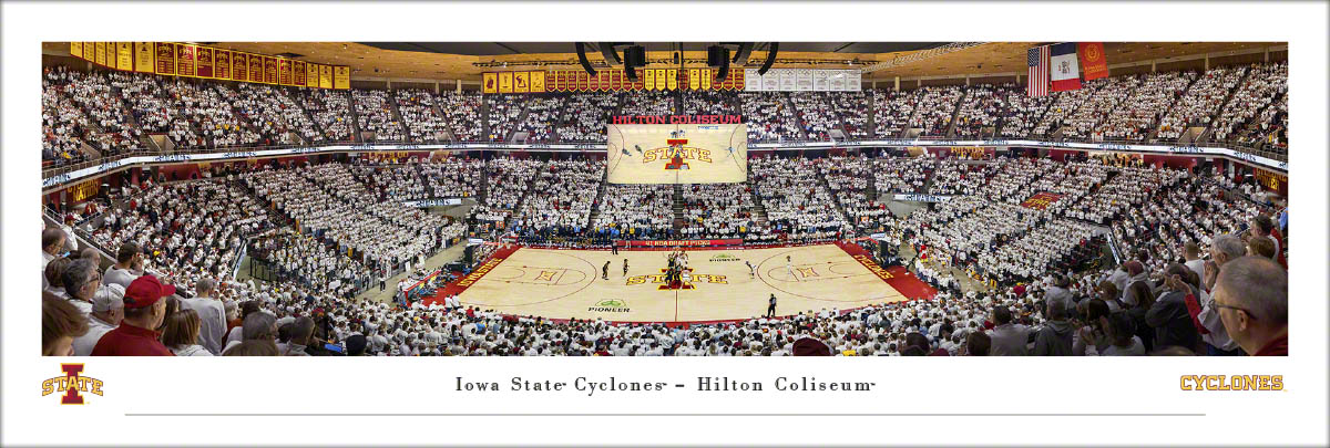 Iowa State Cyclones Basketball Panoramic Picture - Hilton Coliseum Fan Photo