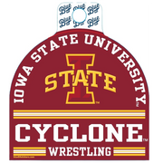 Iowa State Cyclones Blue 84 Stripe Large Sticker