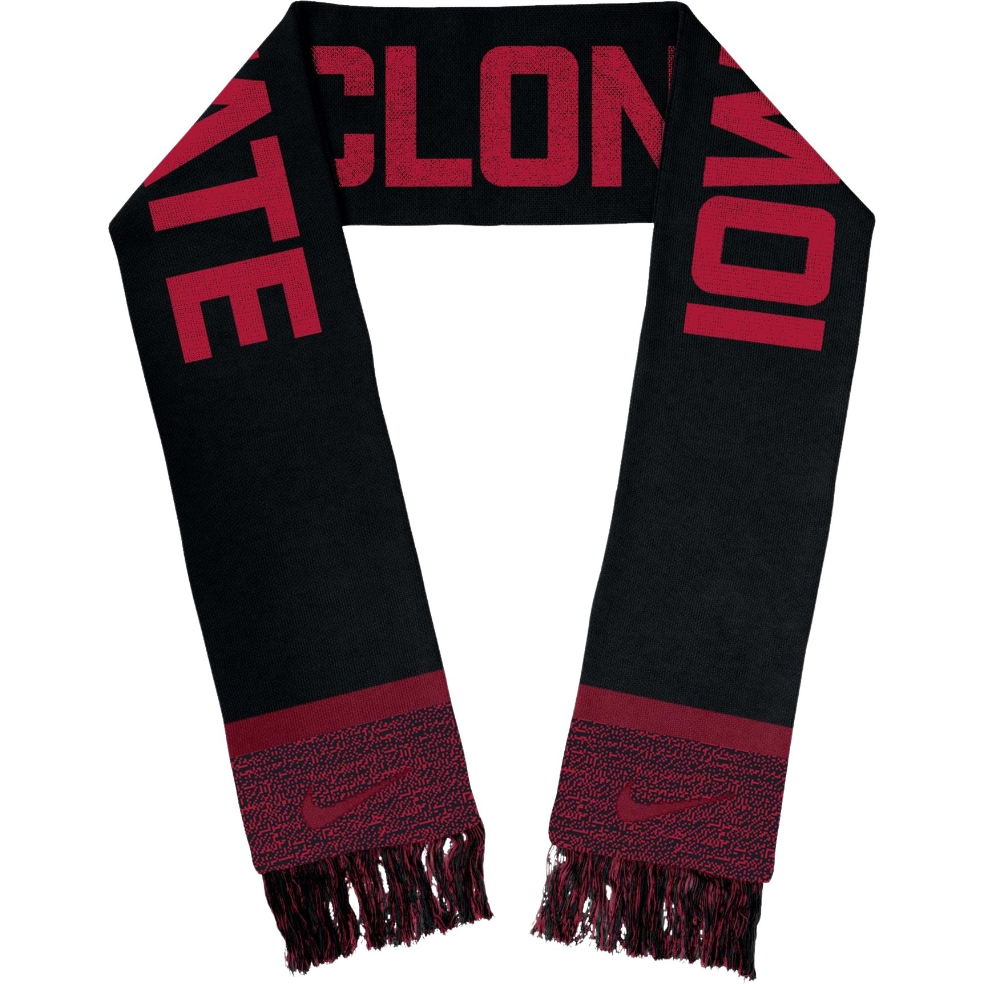 Iowa State Nike Two-Sided Black/Red Scarf