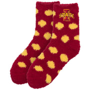 Iowa State Fuzzy Dot Socks