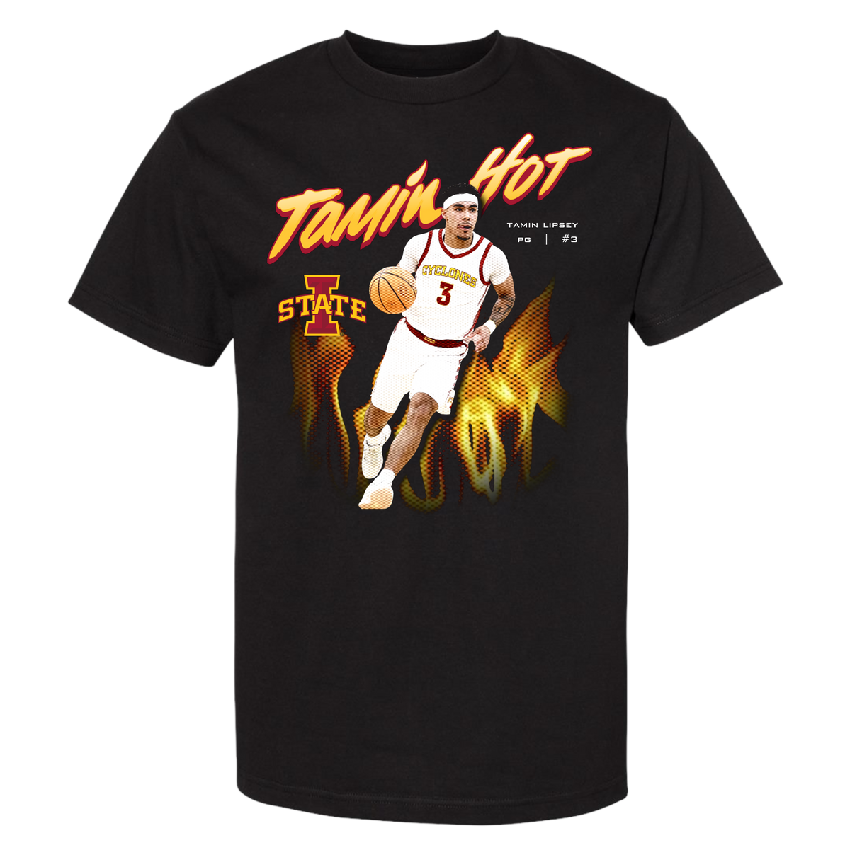 Iowa State Cyclones NIL Men's Basketball Tamin Lipsey Tamin Hot Short Sleeve Tee
