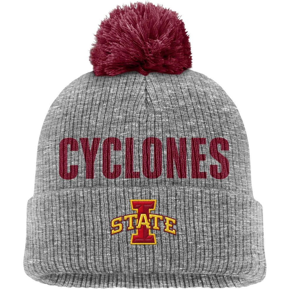 Iowa State Nike Cyclones Grey Nike Pom Beanie