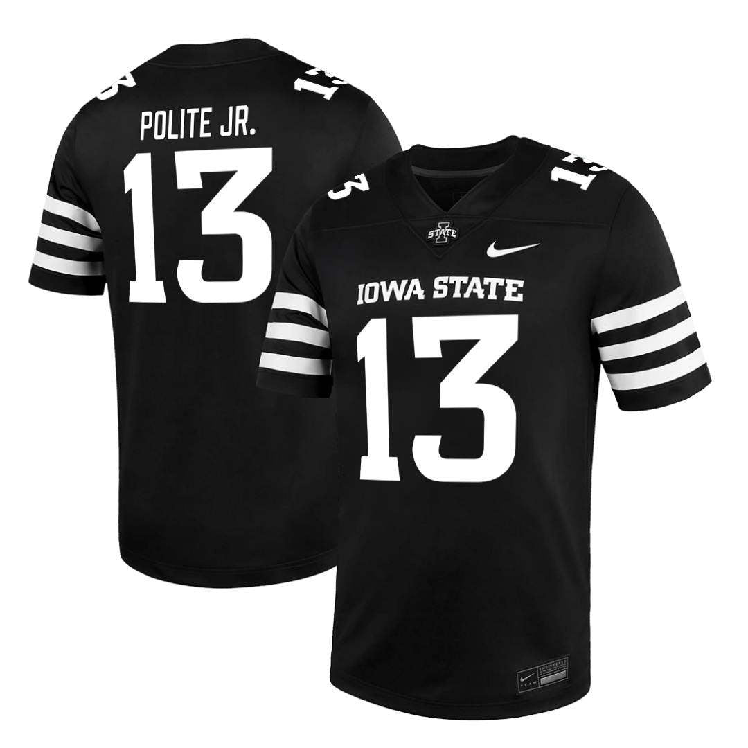 Iowa State Cyclones NIKE NIL Football Jersey Black