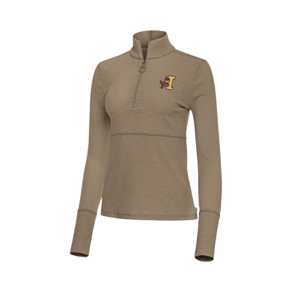 Iowa State Women's Leaning Cy Taupe Half Zip