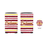 Iowa State Cyclones Striped Script Koozie
