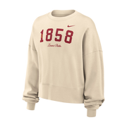 Iowa State Women's Nike Natural 1858 Arch Pheonix Fleece Crewneck