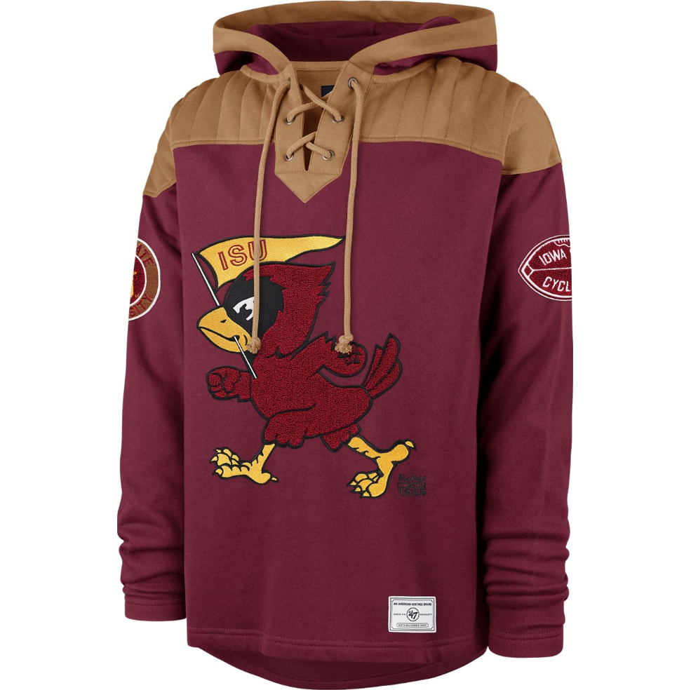Iowa State Cyclones Vintage Cy Flag Hockey Style Hoodie