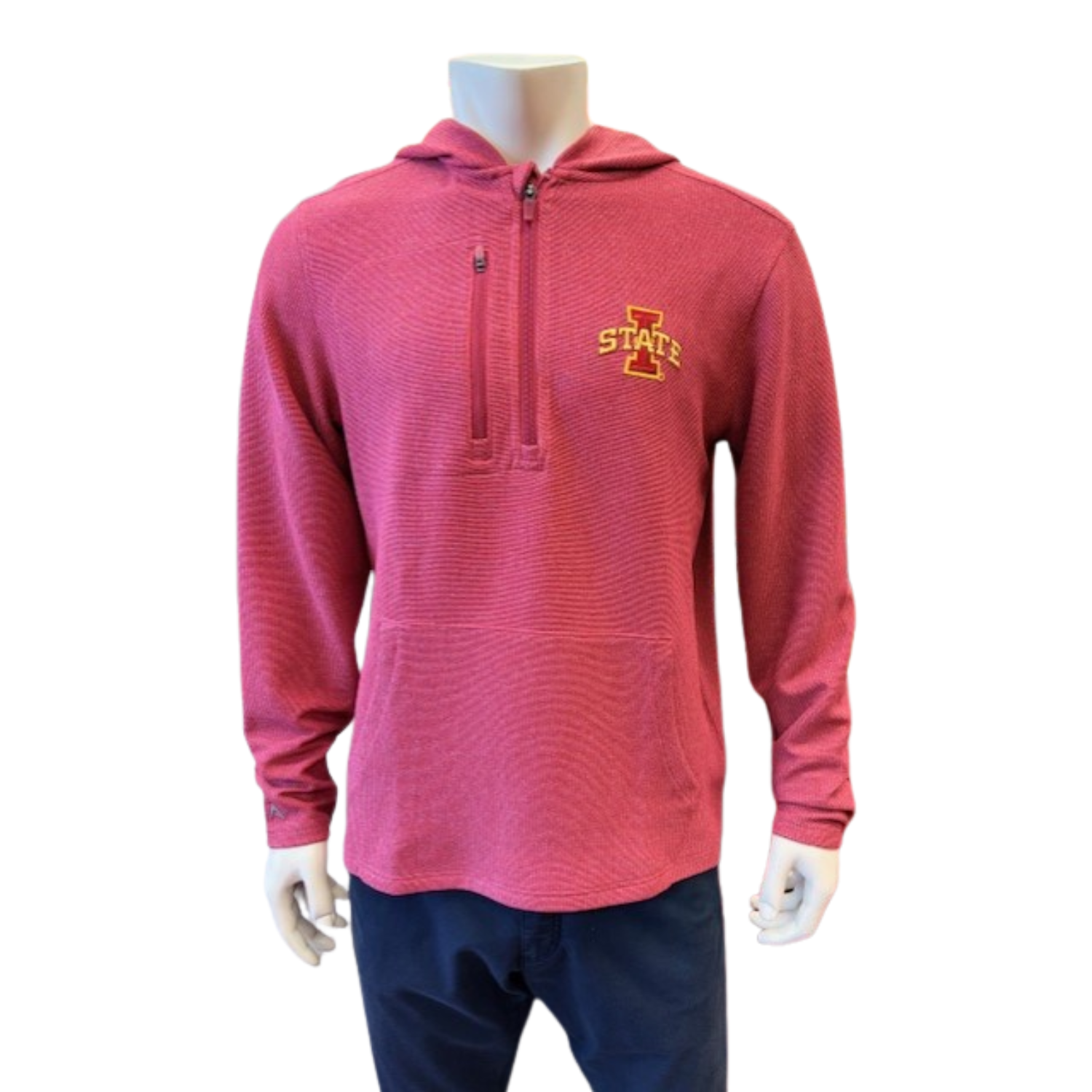 Iowa State Pullover Men's Red Hoodie Quarter-Zip