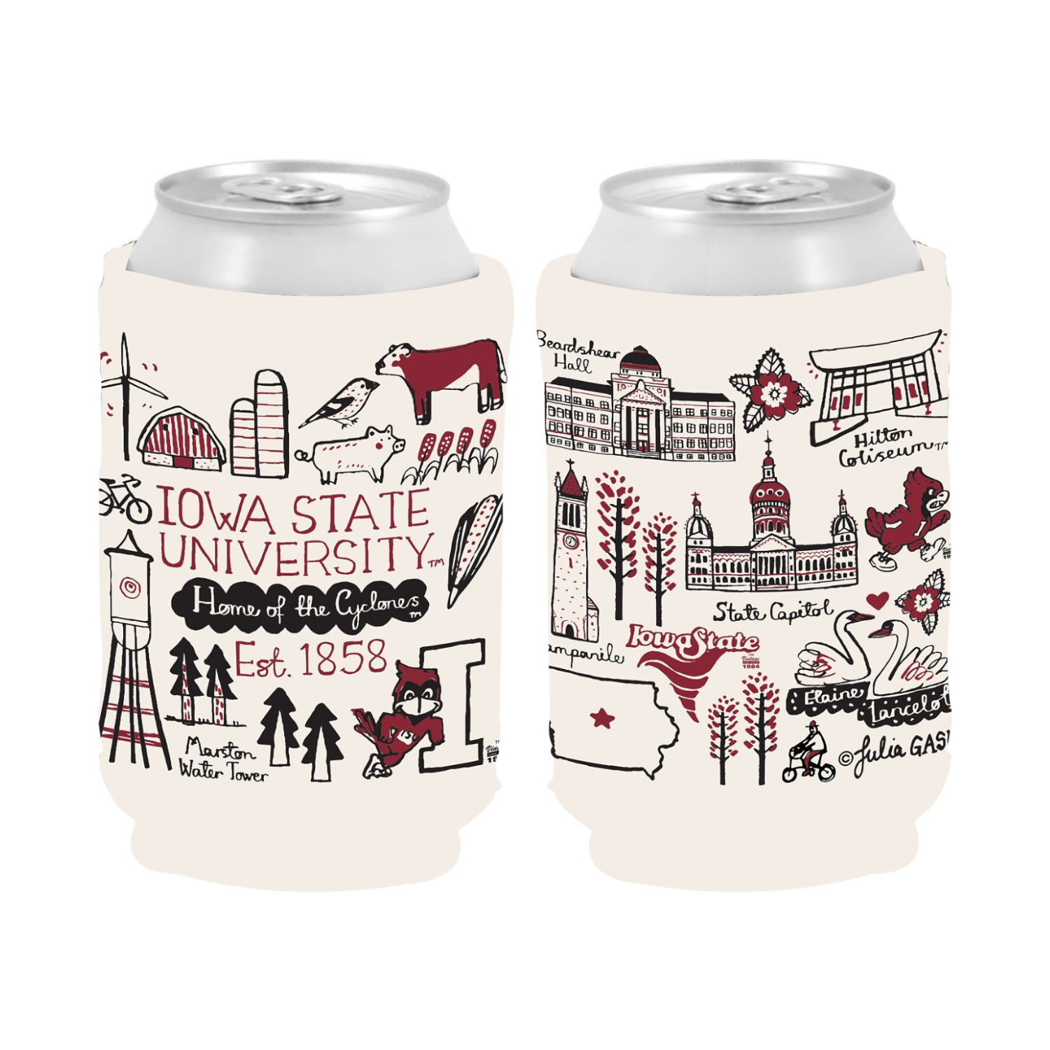 Iowa State Cyclones Julia Gash Can Cooler
