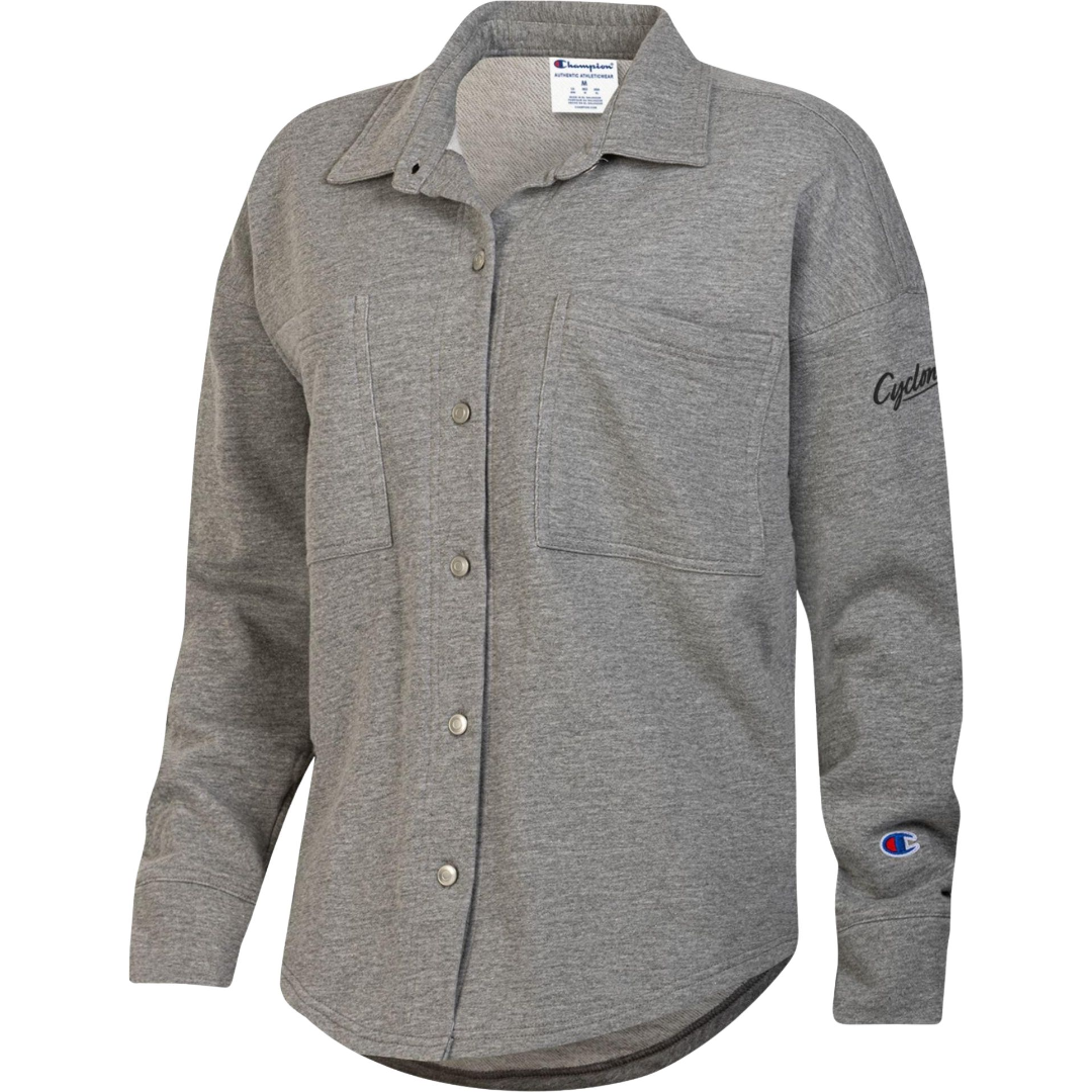 Iowa State Cyclones Women's Terry Shacket Snap Jacket