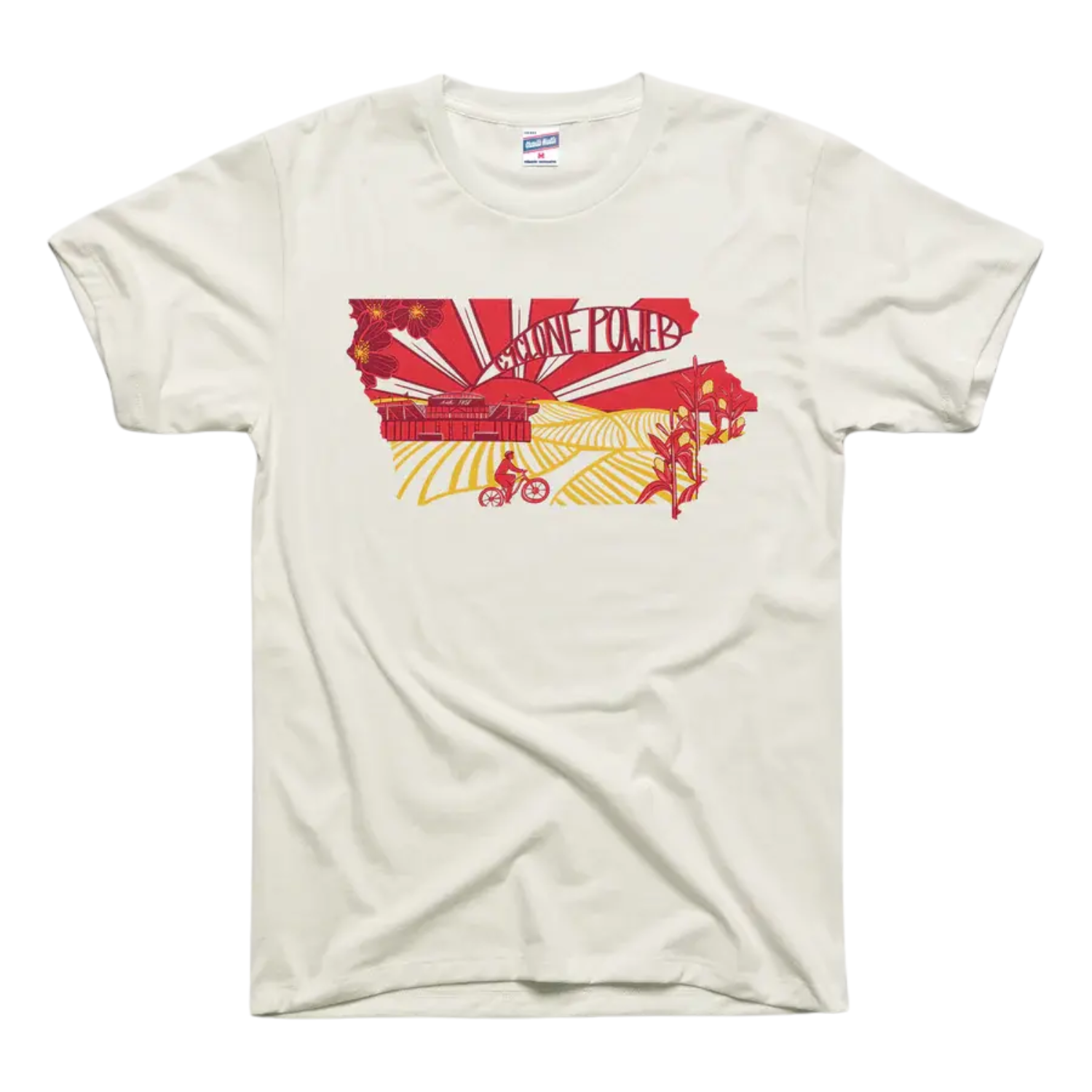 Iowa State Cyclone Power Off-White Field Tee