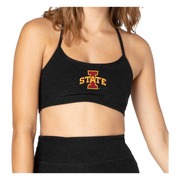 Iowa State Beyond Yoga Black Slim Racerback Sports Bra