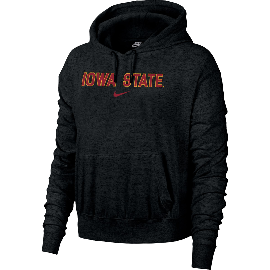 Iowa State Cyclones Hoodie Women's Black/Red Simple Nike
