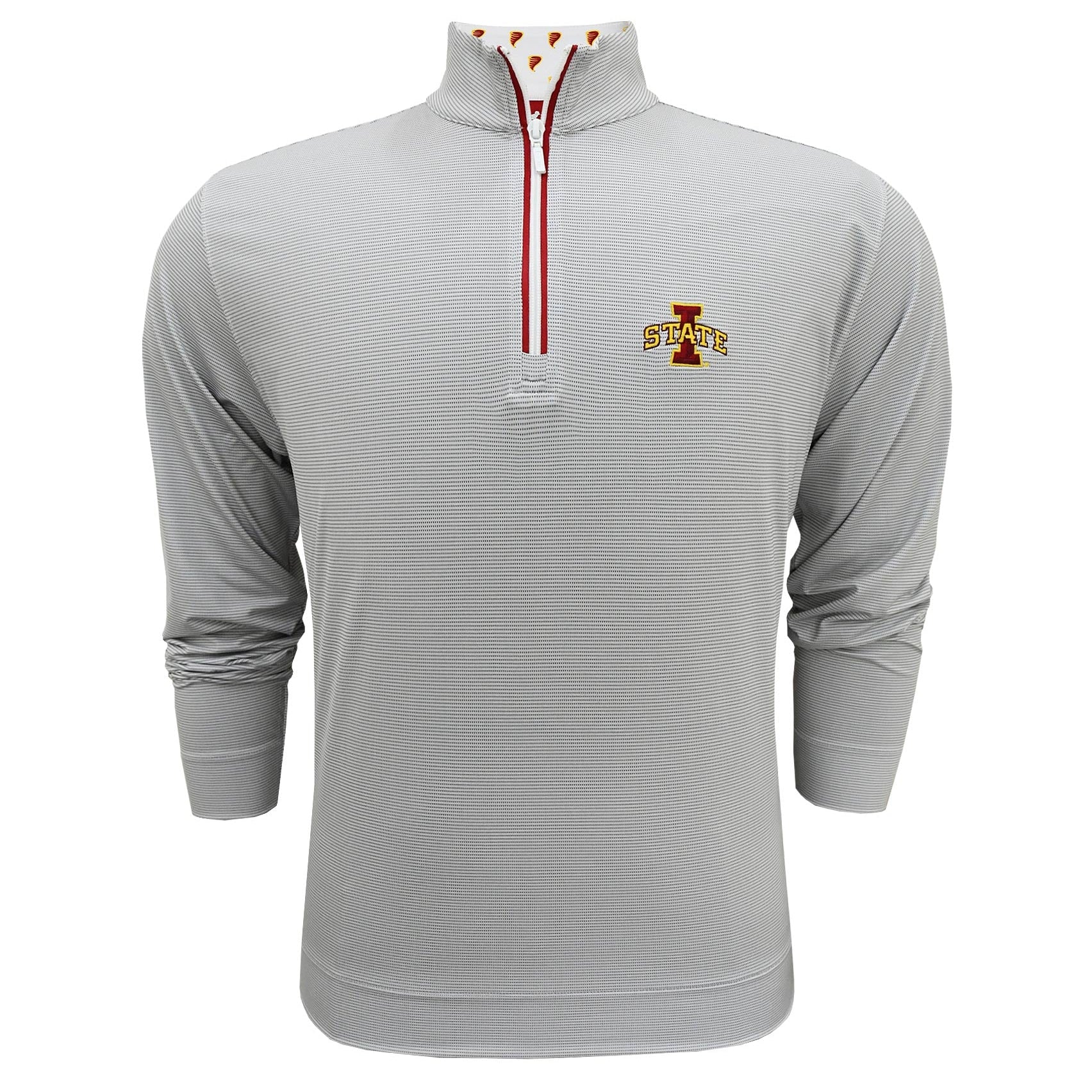 Iowa State Quarter-Zip Men's Grey Pattern Horn Legend