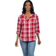 Iowa State Cyclones Women's Red/White Plaid Shirt