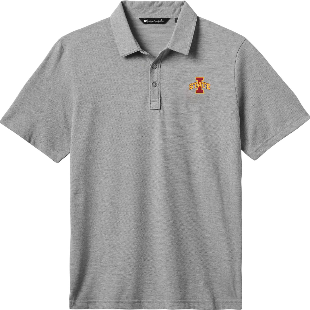 Iowa State Cyclones Men's Grey Travis Mathew Polo
