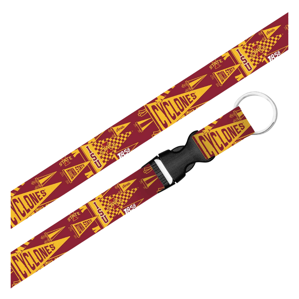 Iowa State Cyclones Cardinal & Gold Pennant Lanyard