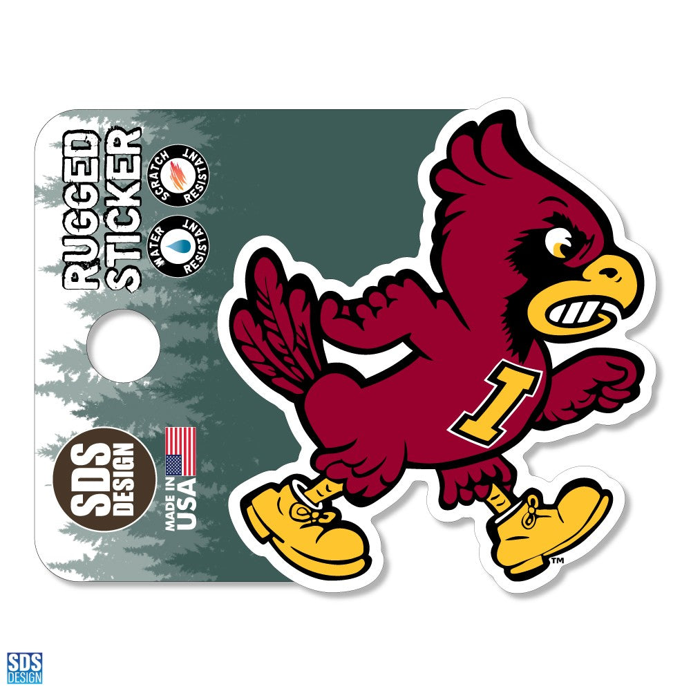 Iowa State Vintage Walking Cy Sticker 2"