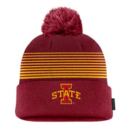 Iowa State Nike Peak Pom Stripe Beanie
