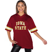 Iowa State Cyclones Women's V-Neck Rhinestone Jersey