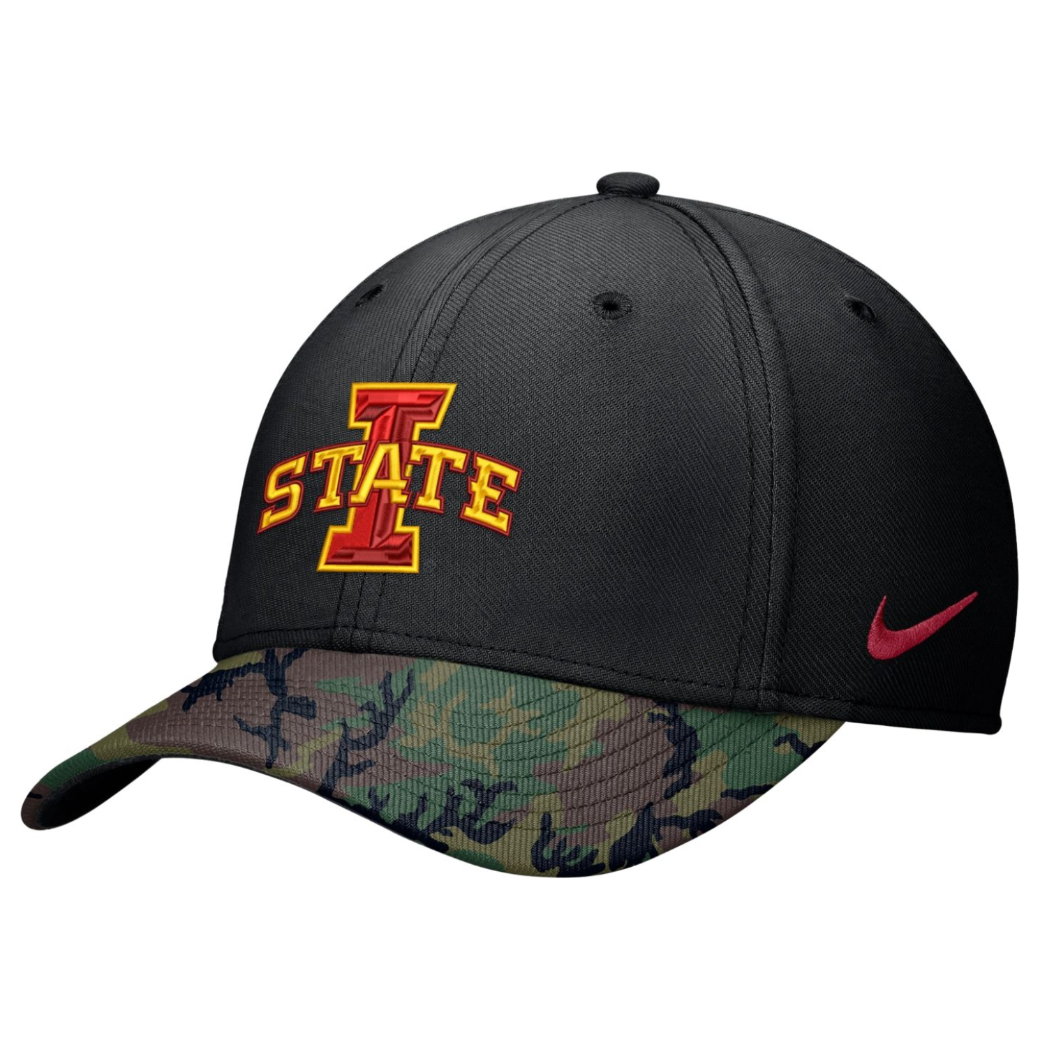 Iowa State Cyclones Black/Camo Military Appreciation Stretch Fit Hat