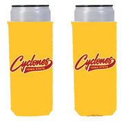 Iowa State Gold Script Tail Slim Koozie