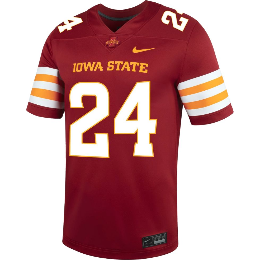 Iowa State Cyclones Nike #24 Red Replica Football Jersey